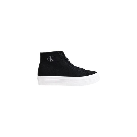 Calvin Klein Jeans Platform High Top Sneaker CK Logo Women Black Sneakers